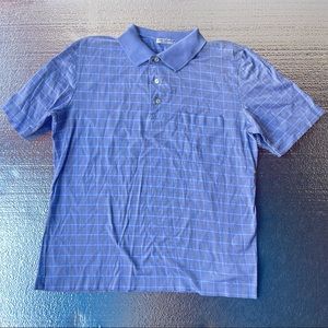 Gran Sasso Polo Shirt Short Sleeve Size 52 L In Striped Light Purple Cotton